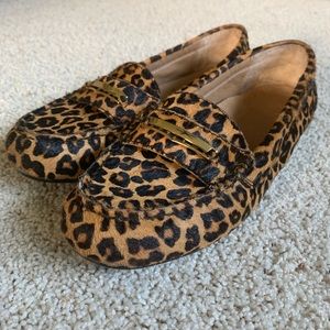 Vionic Calf-hair Leopard Loafers